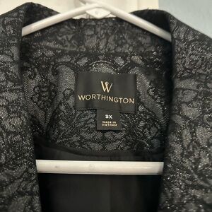 Worthington Charcoal and Metallic Blazer